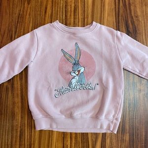 3T Zara Girls Pink Bugs Bunny Sweatshirt.